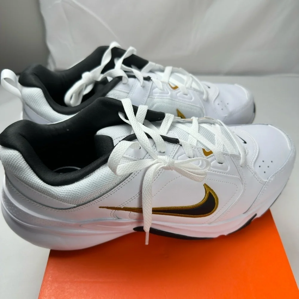 NEW - Nike Defyallday White and Gold Athletic Shoes (11.5 E)